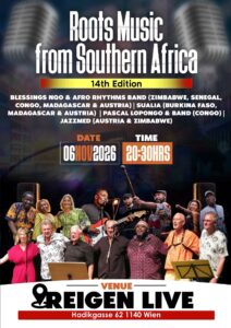 Jazzmed bei Roots Music from Southern Africa im Reigen, Wien